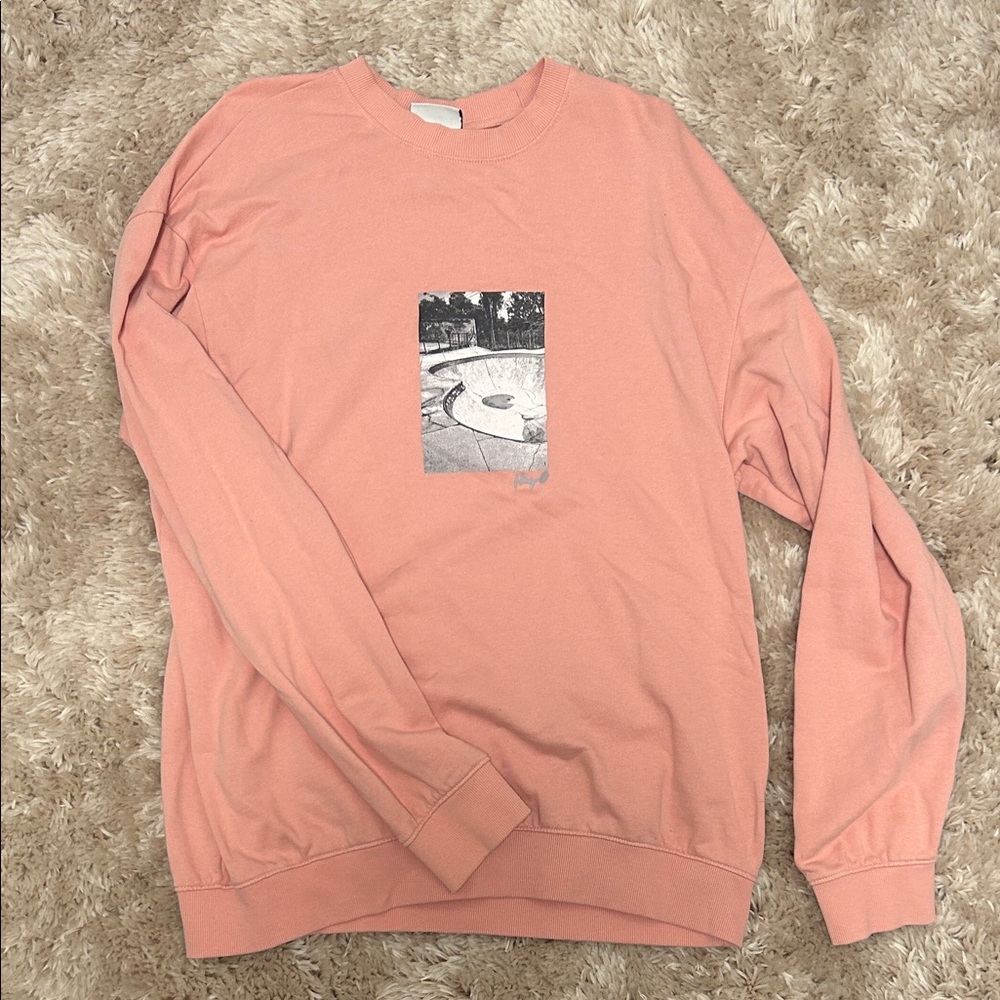 H&M Coral Graphic Men's Crewneck Sweater